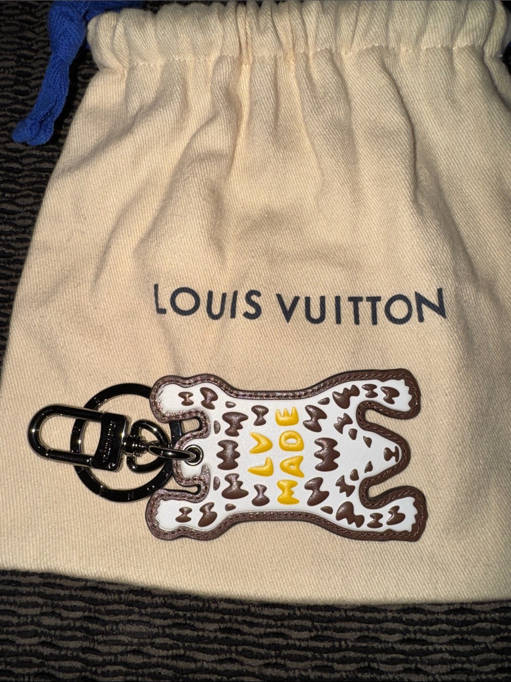 Louis Vuitton and Pharrell Collab Teddy Bear Key Charm! New and sold out! Rare!!